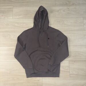 G Star Raw Mens Gray Hoodie Fleece Pullover Sweatshirt Size XS Streetwear Clean